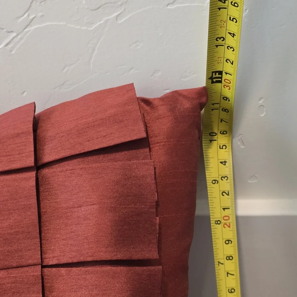Rectangle Pleated Ruffle Throw Pillow Unknown Maker‎